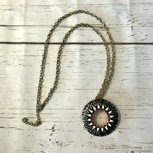 Statement necklace, Red and Gold